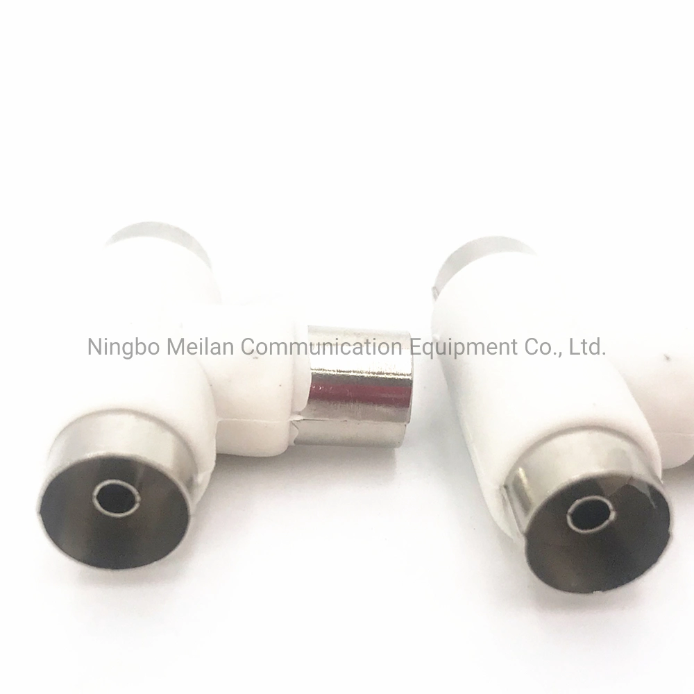 T-Type Splitter Connector 3 Way Female to Two Female Plug RF Coaxial Connector