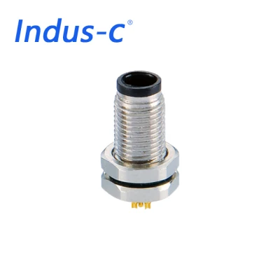 Front Screw 4poles M5 Thread Male Waterproof Automotive Connector